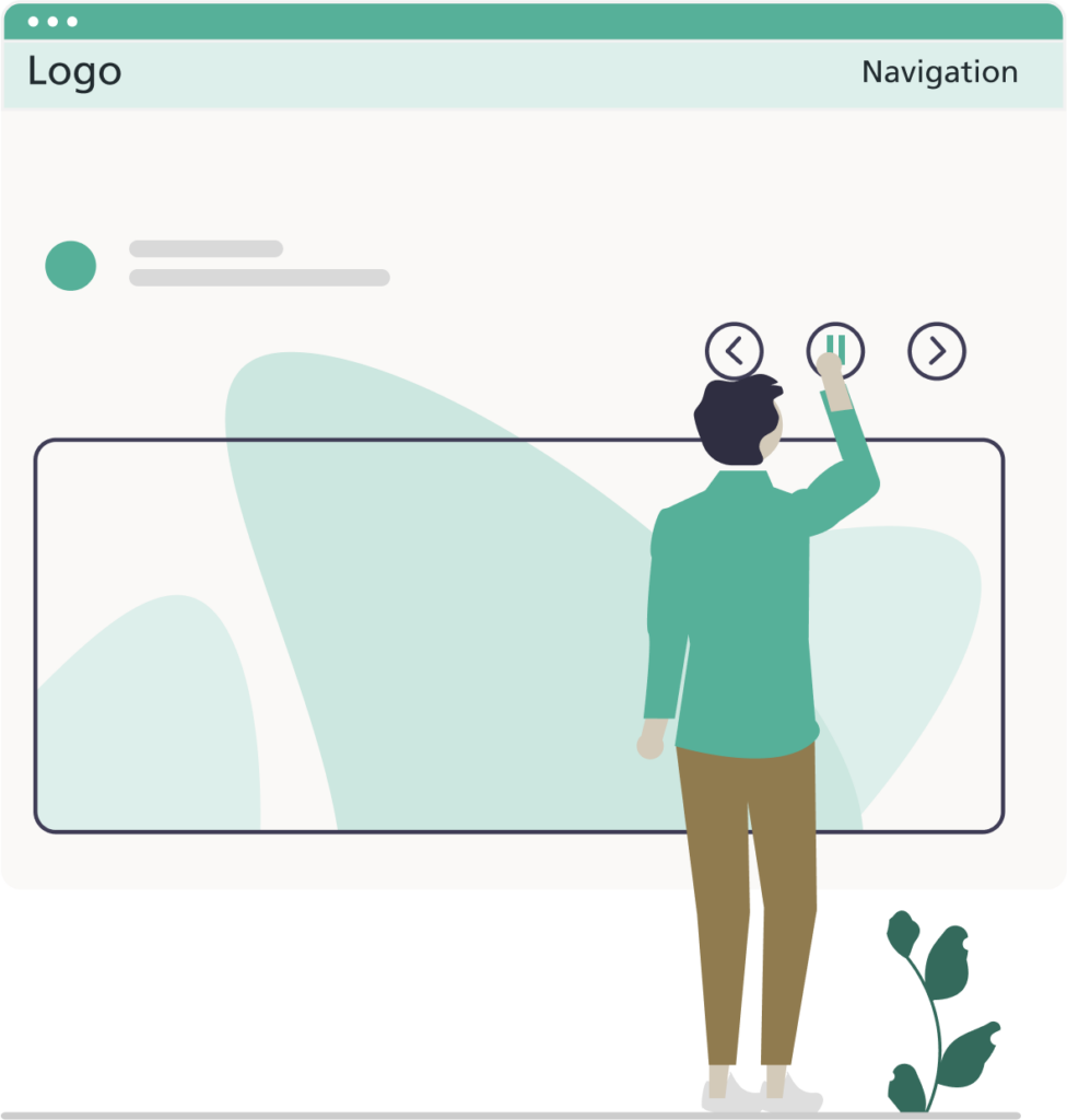 Illustration kognitiven Barrieren auf einer Website
