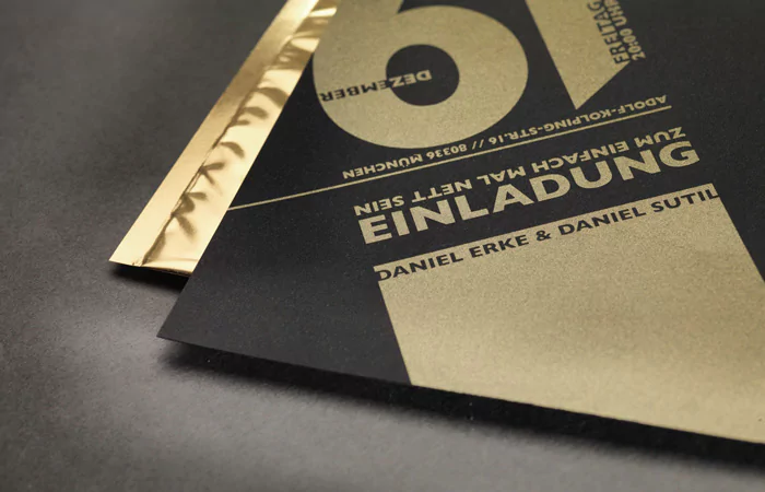 Ansicht der Daniel Erke Einladungskarte