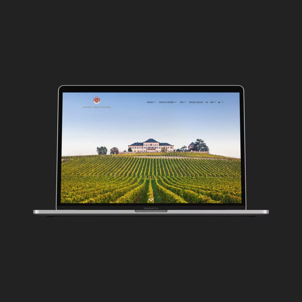 Ansicht der Schloss Johannisberg Website