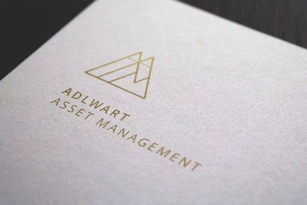 Ansicht des ADLWART ASSET MANAGEMENT Logodesigns