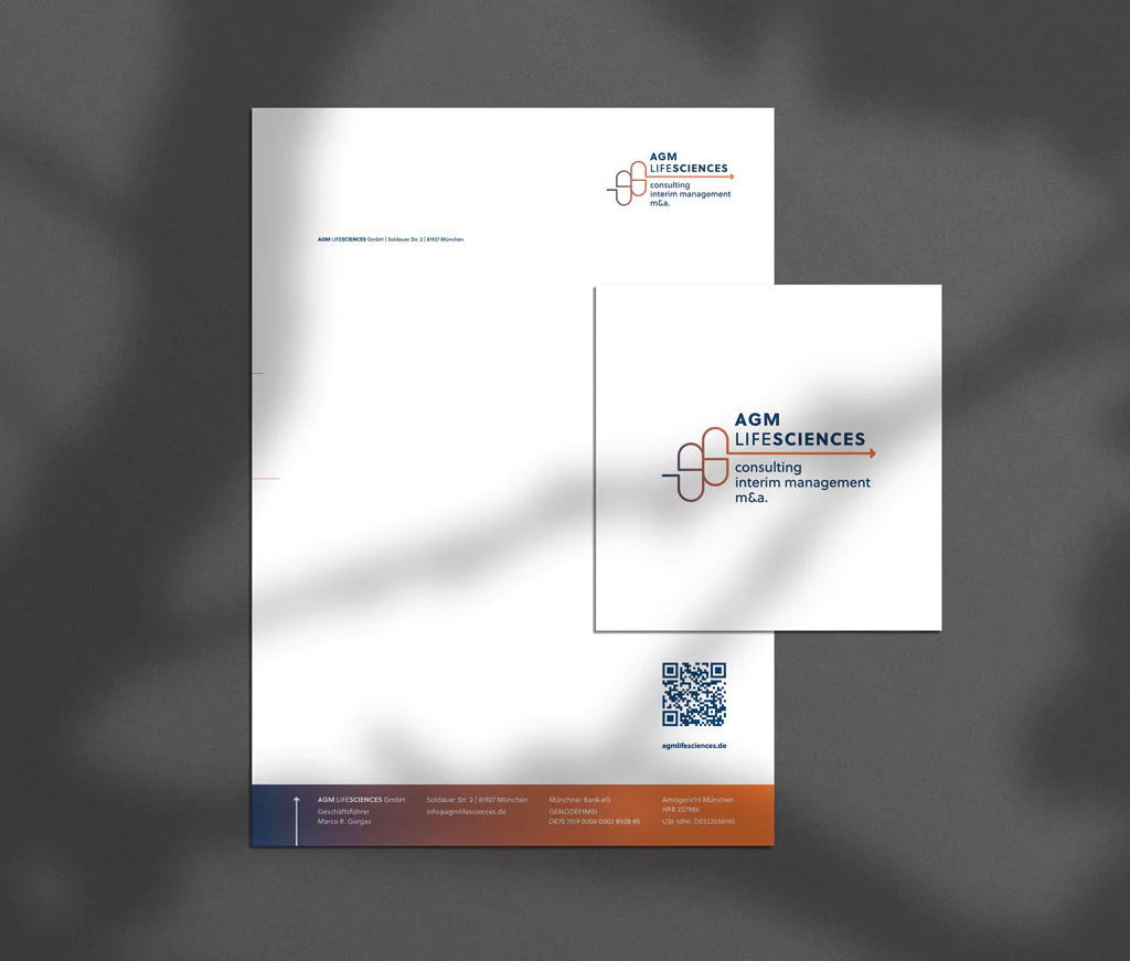 Ansicht der AGM Lifesciences Geschäftsausstattung