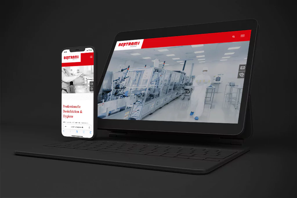 Ansicht der BERTRAM Hygiene Website