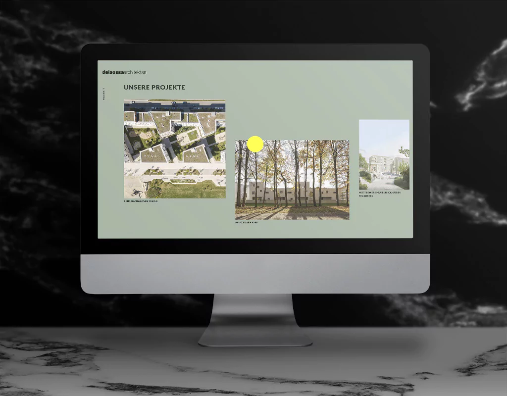 Ansicht der delossa Architekten Website