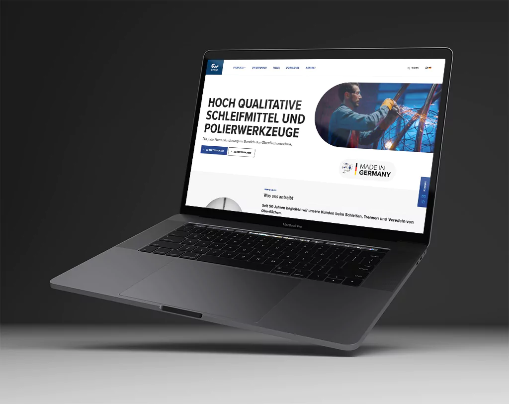 Ansicht der G-Wendt-Website